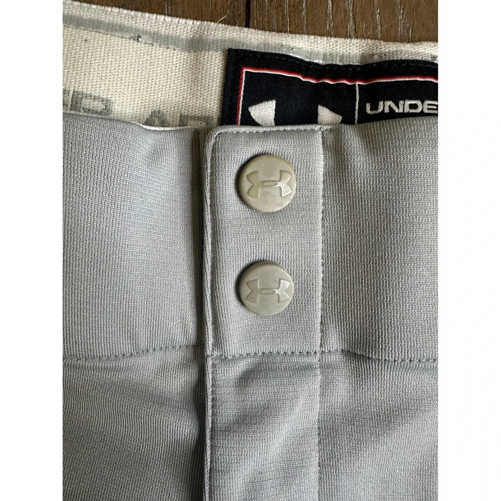 Under Armour Men's Gray Piped Reinforced Knee Baseball Pants Size 41